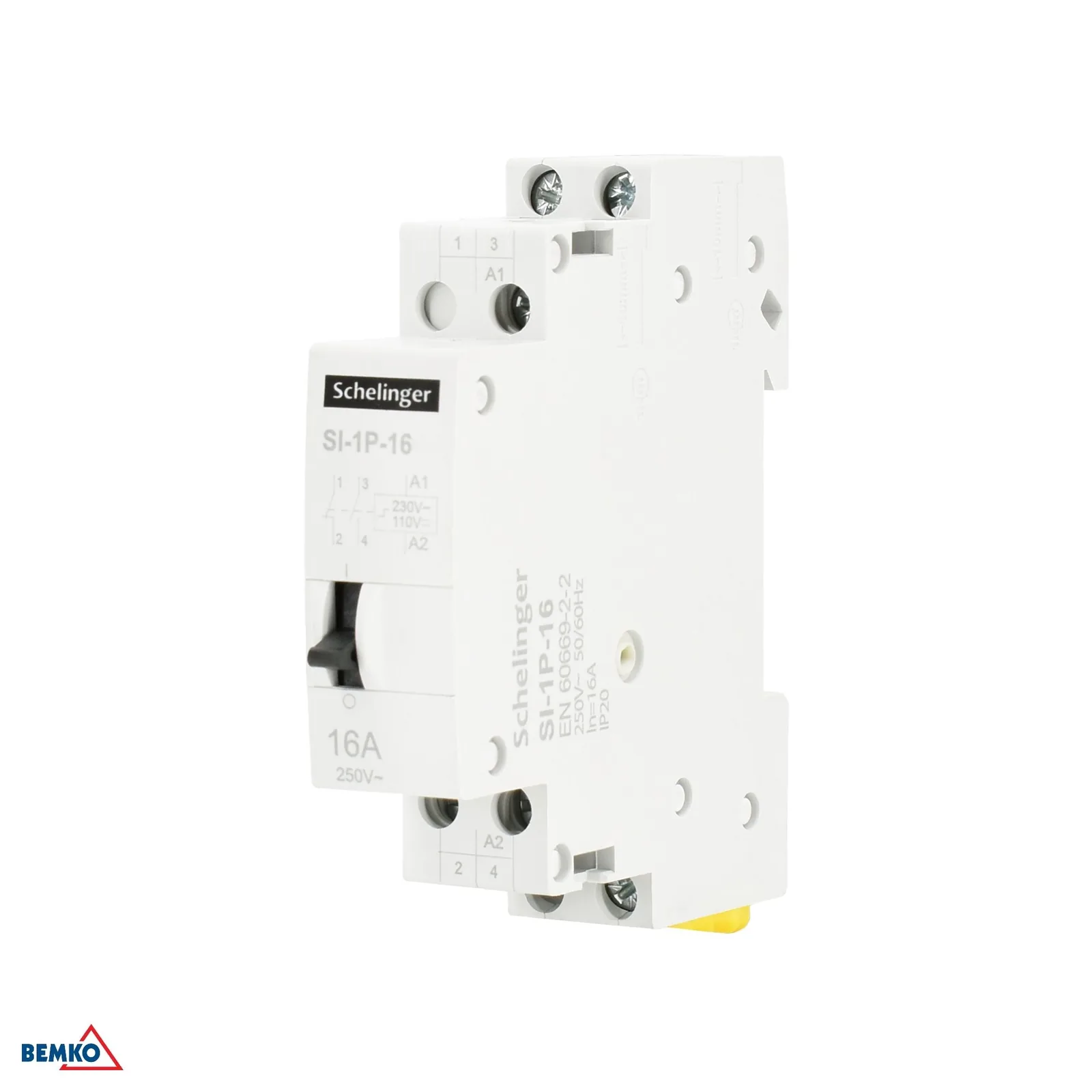 Impulzrelé 1P 16 A 20-as típus, 2 modul, 250 V, IP20 Schelinger BM-A63-SI-1P-16-20
