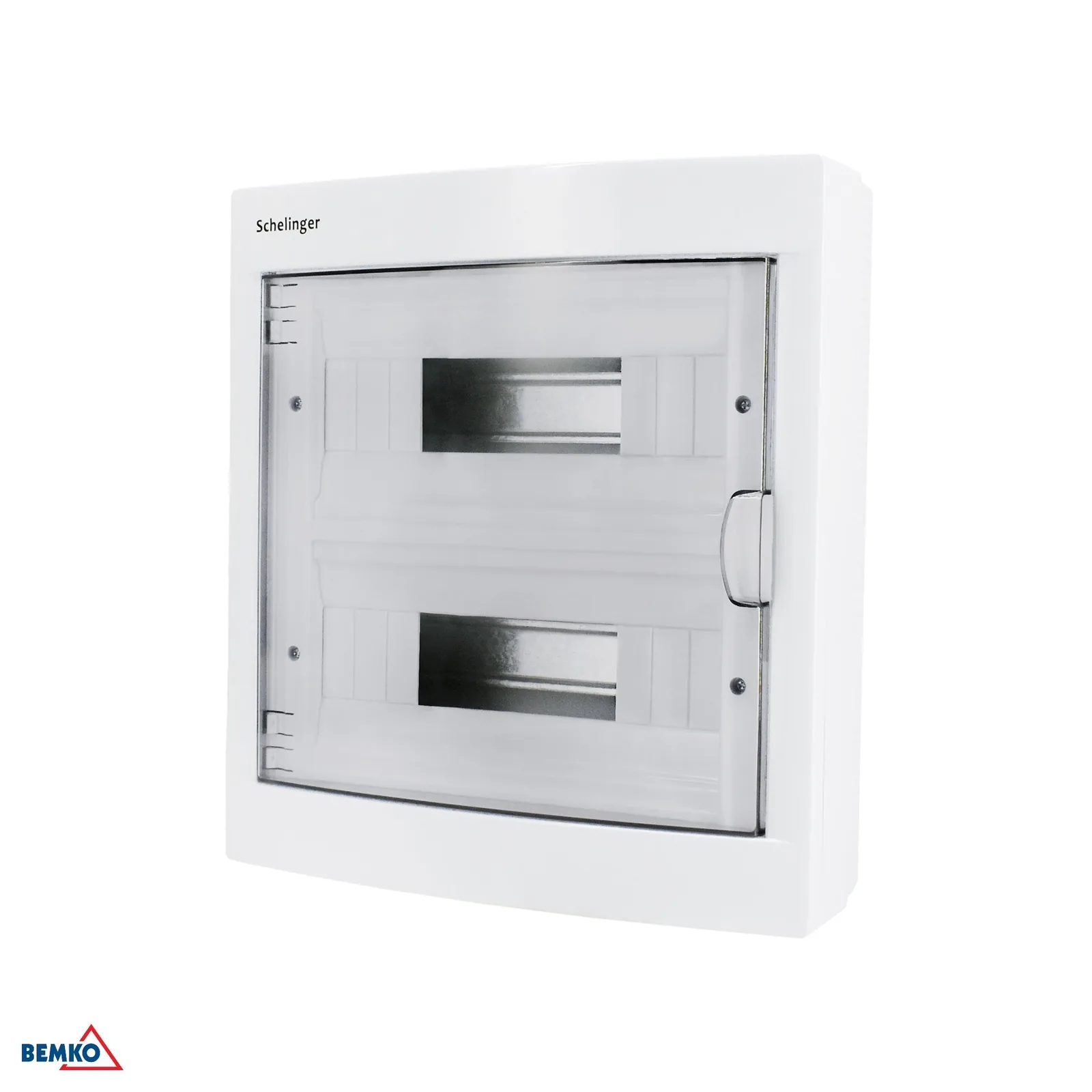 Süllyesztett helyett falon kívüli elosztószekrény IP40, 24 modul, 2X12P, ajtóval BM-A80-RDN-IP40-NPD-24P