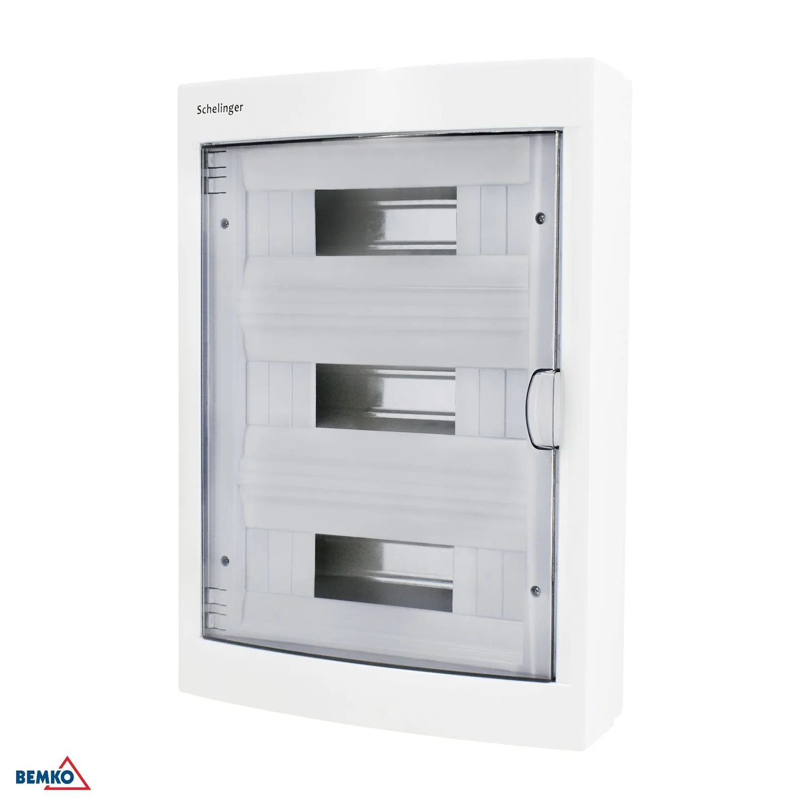 Schelinger süllyesztett elosztószekrény IP40, 36 modul, egysoros, ajtóval BM-A80-RDN-IP40-NPD-36P