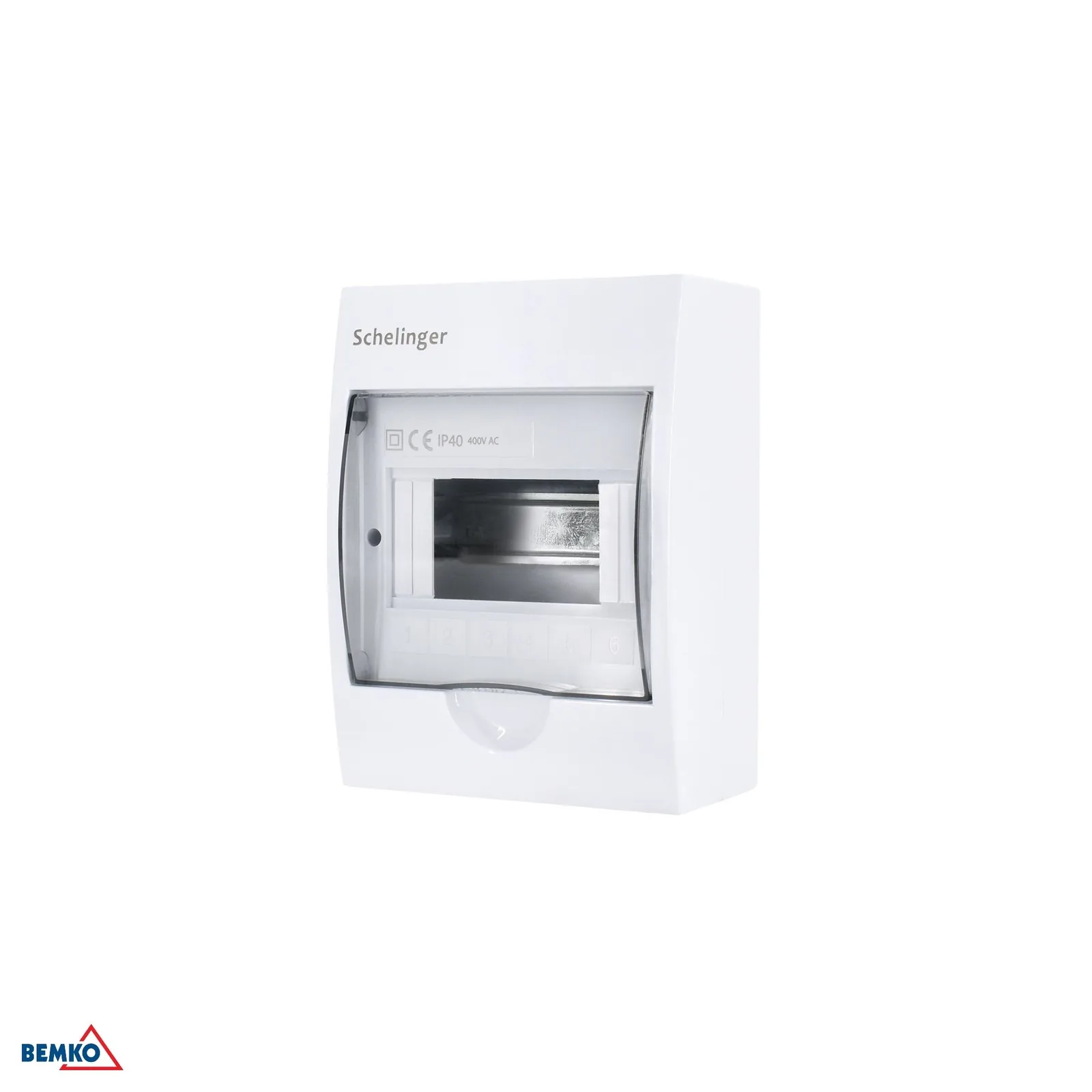 Schelinger süllyesztett szerelésű elosztószekrény IP40 1x6P BM-A80-RDN-IP40-NPE-06P