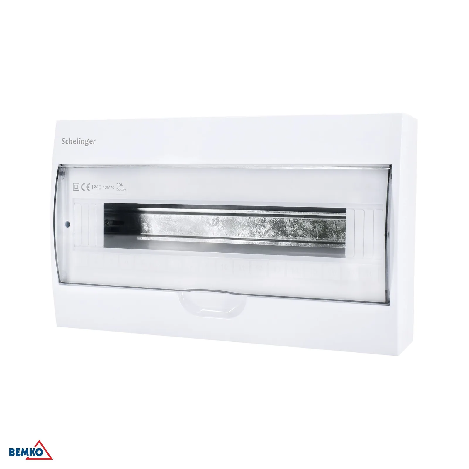 Nadžbukna razvodna kutija IP40 sa stezaljkama N i PE, 1x18 modula BM-A80-RDN-IP40-NPE-18P