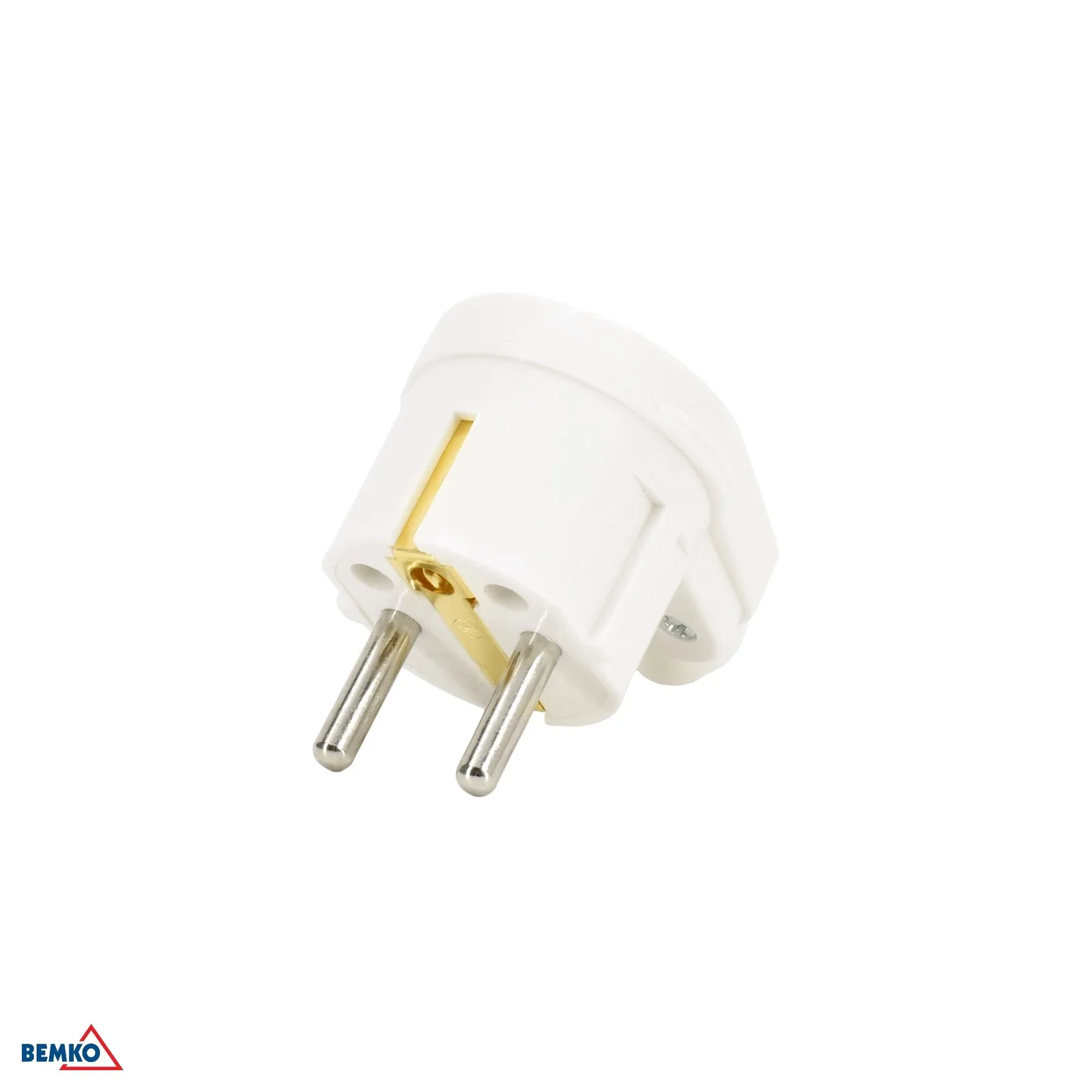 Kutna utikačka Schuko 16A 250V bijela Bemko BM-B22-HS-P01C-WH
