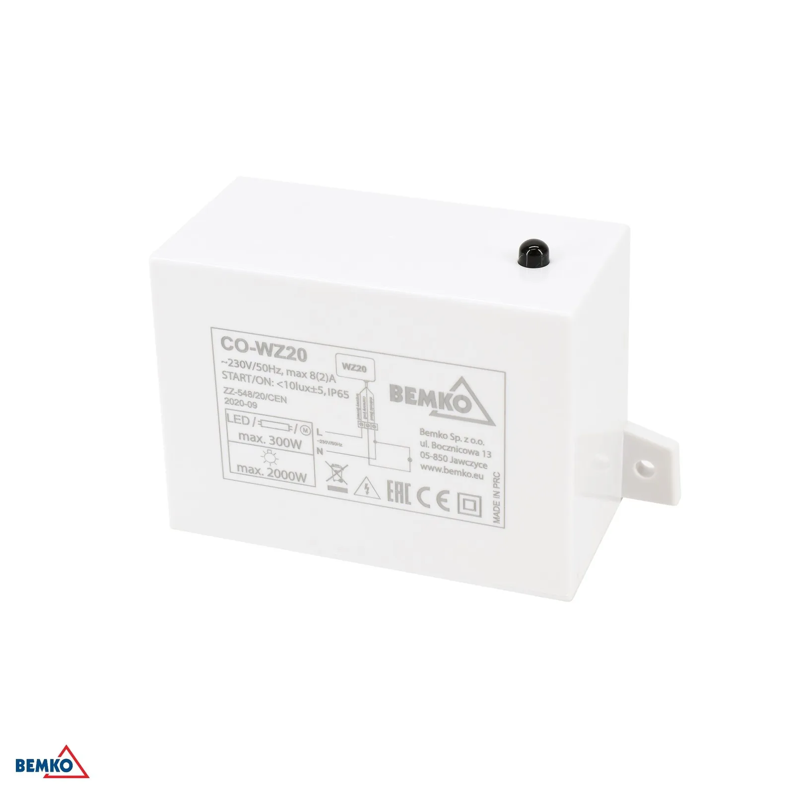 Sklopka za sumrak sa senzorom svjetla IP54 230 V, bijela BM-B55-CO-WZ20
