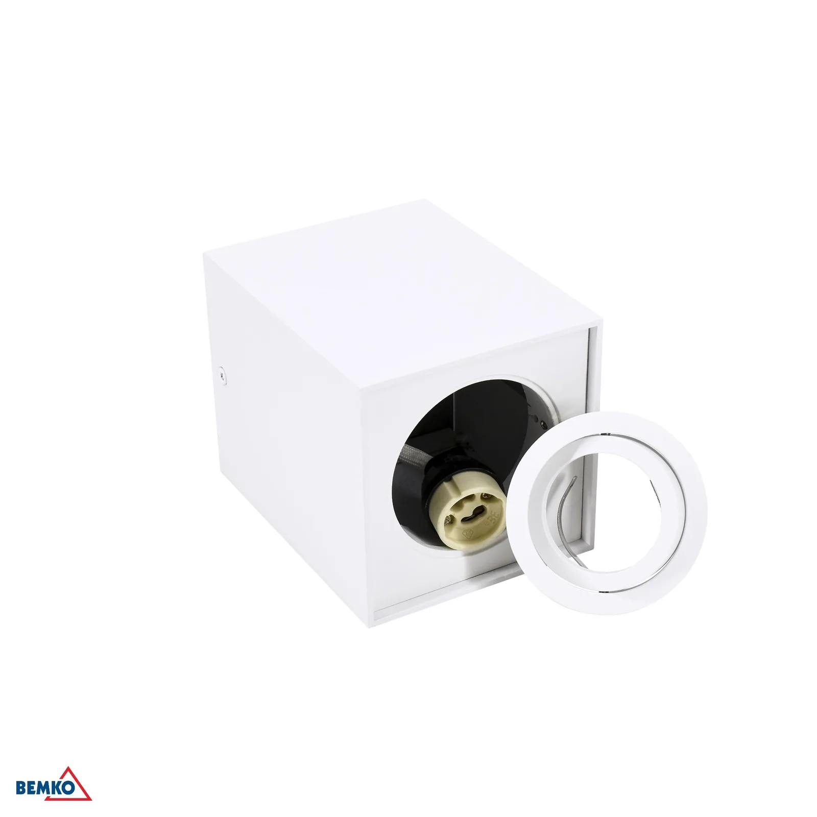 Zapustené stropné svietidlo GU10, biele, 96 × 96 mm BM-C23-DLO-AS-GU10-150-WH