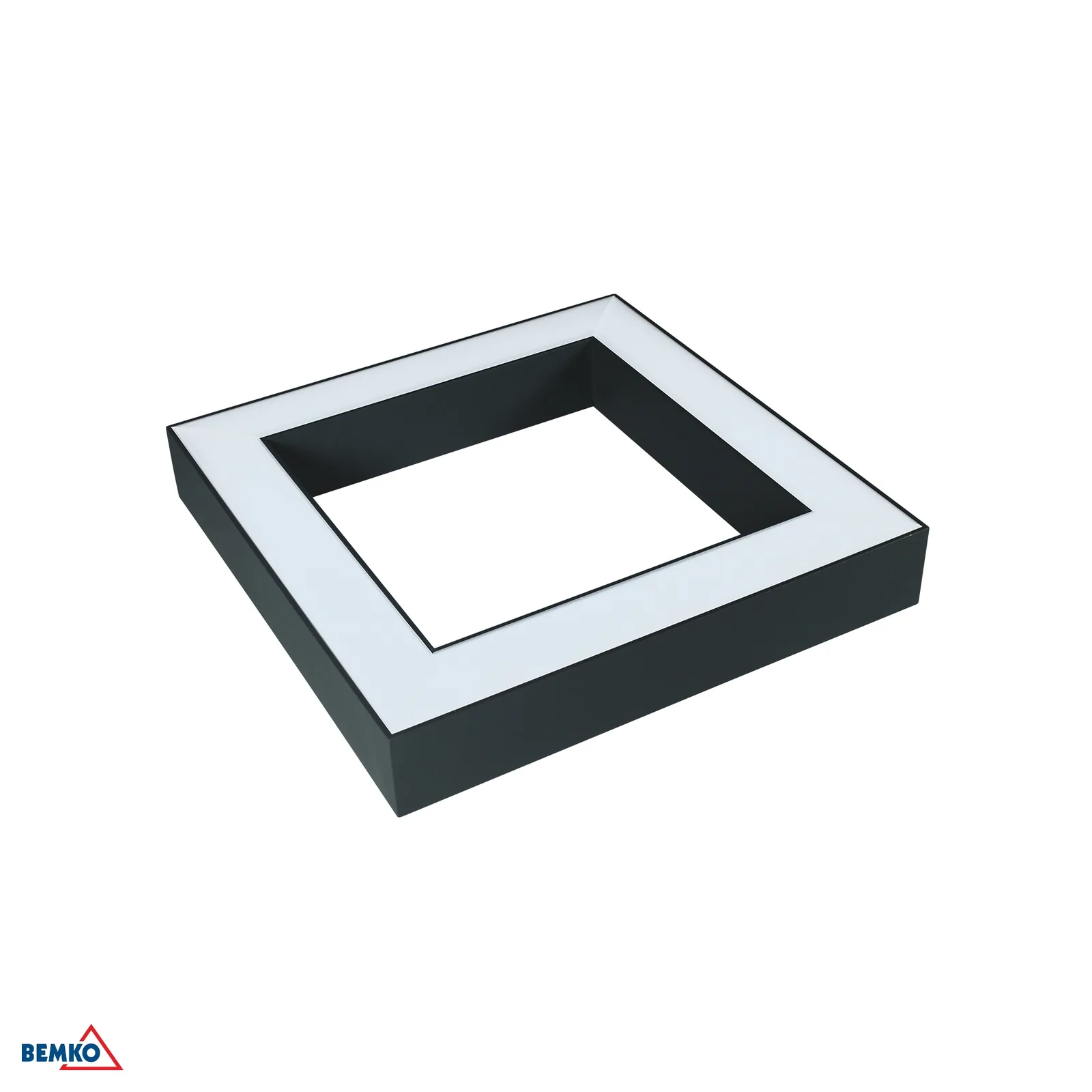 Prisadna/zavesna štvorna LED svetilka 340 × 340 mm, 30 W, 4000 K, grafitna BM-C27-QLS-S34A-30B-841B-7016A-1A