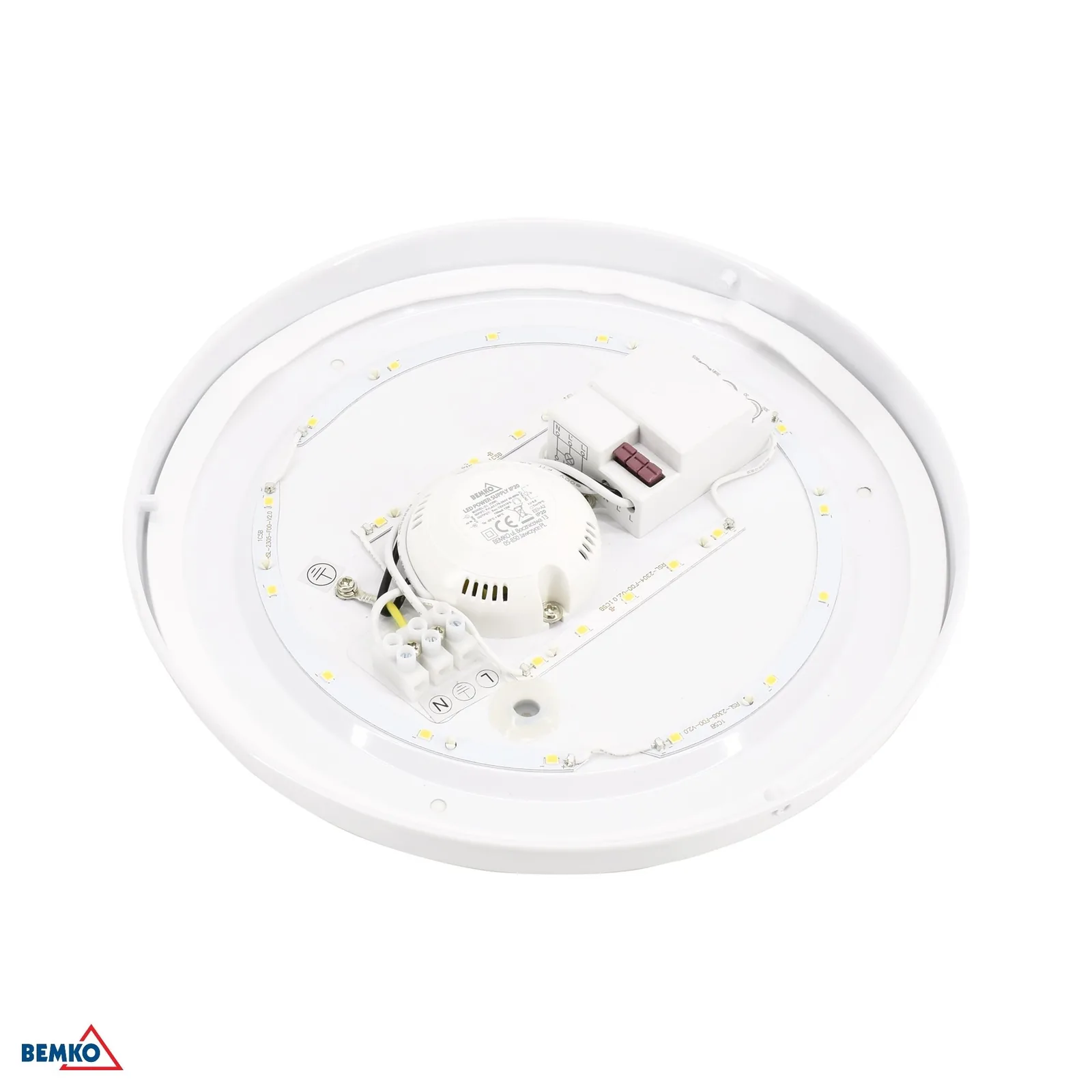 Bemko mennyezeti LED lámpa mozgásérzékelővel 12W 4000K IP44 BM-C37-PLA-260-120-4K-MS