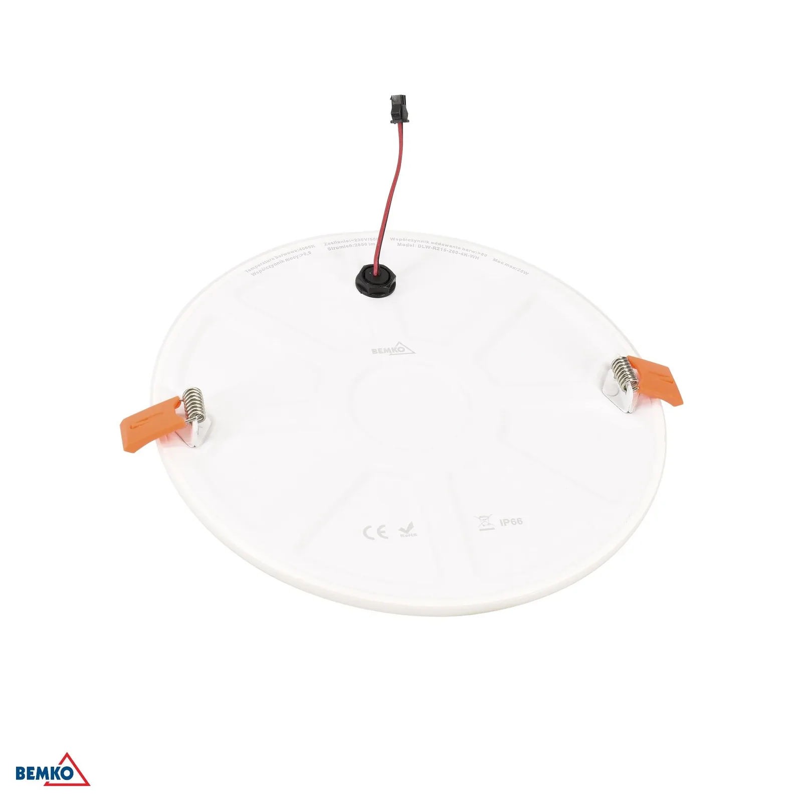 Bemko LED downlight 10W 4000K 860 lm okrogla vgradna svetilka bela BM-C70-DLW-R125-100-4K-WH