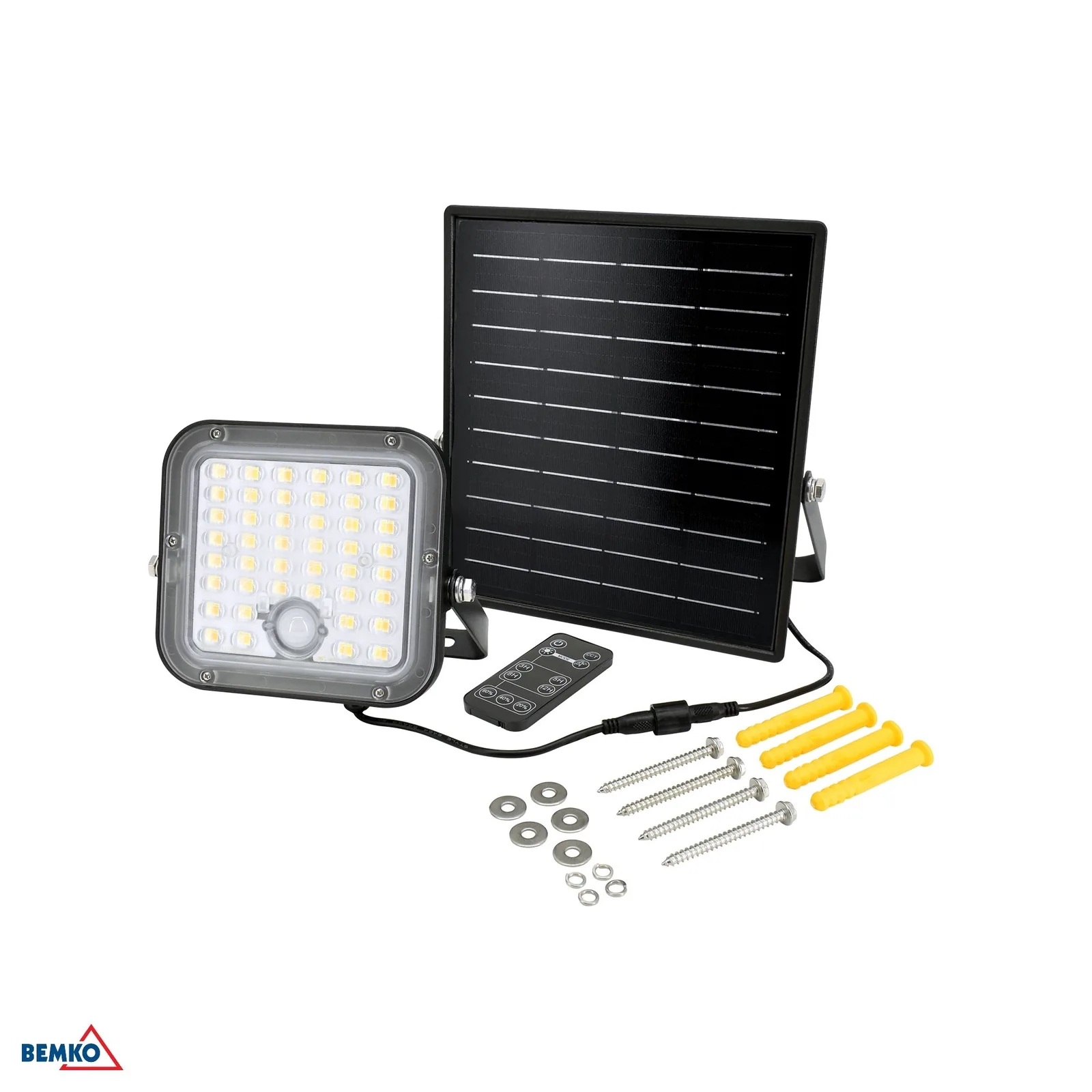 Bemko solarni LED reflektor s senzorjem gibanja 10 W 1500 lm IP65 BM-C83-SOP-010BL-CCT-PIR