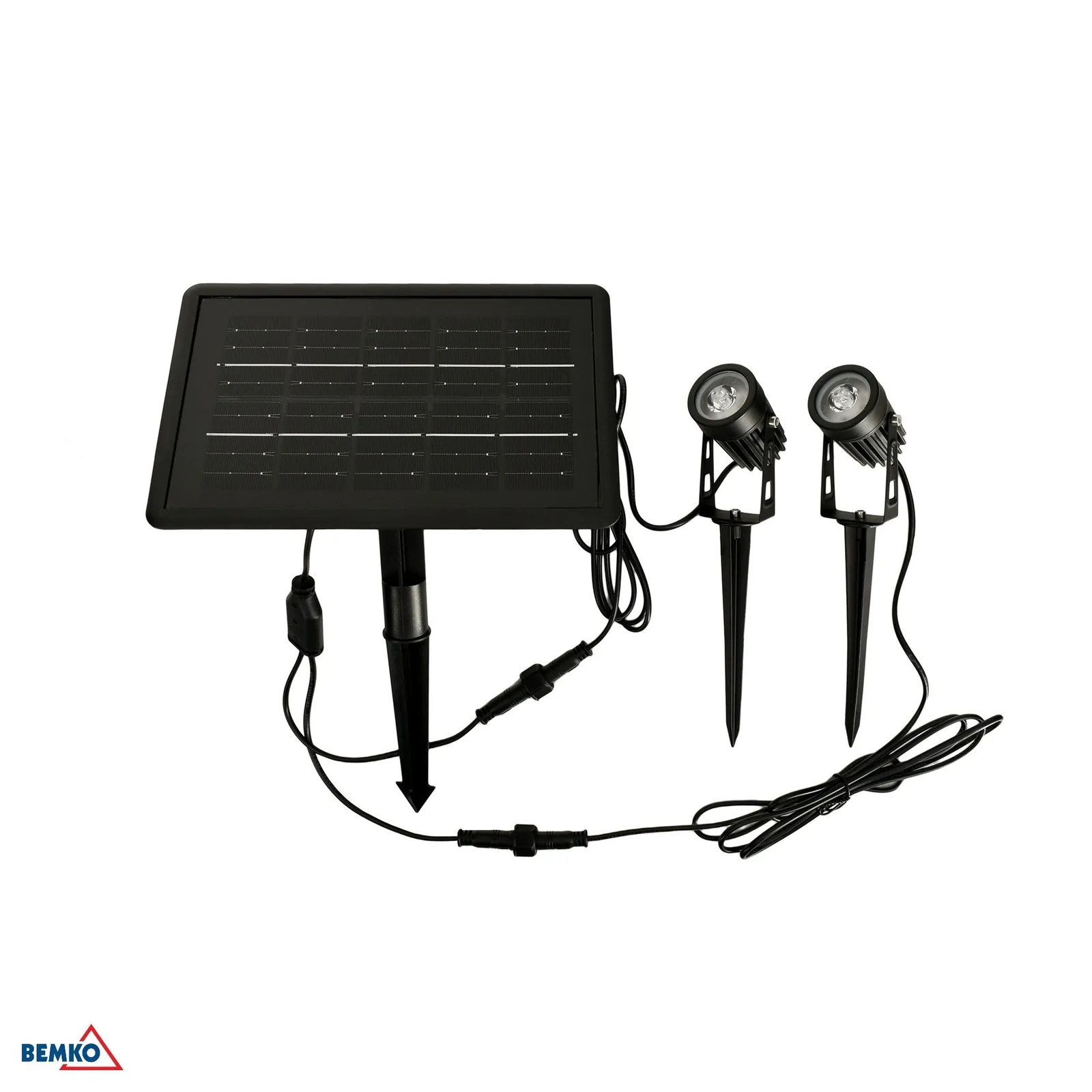 Bemko solarna vrtna svjetiljka za zabijanje u zemlju Solspot 2W 3000K IP65 2 kom BM-C83-SOS-002BL-3K