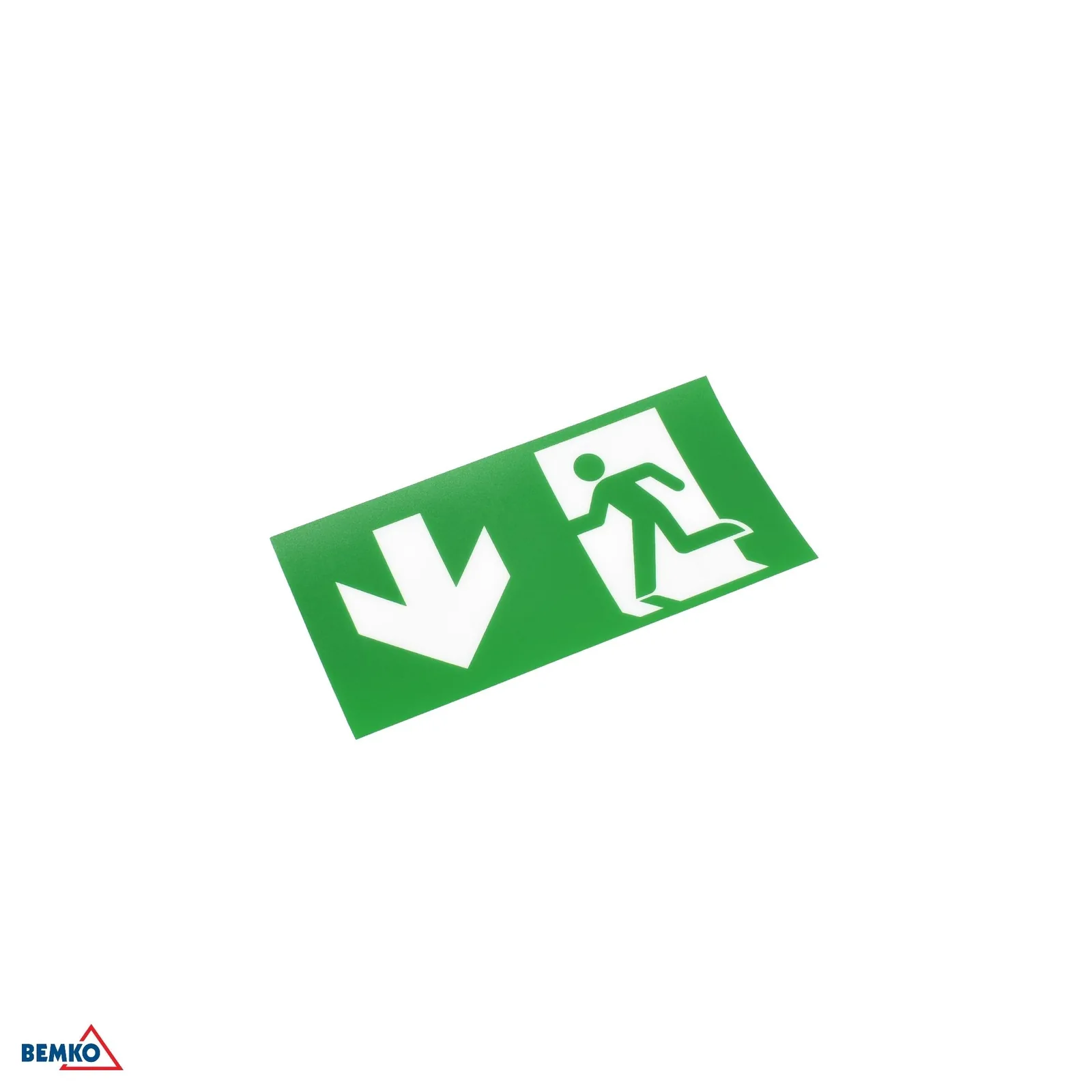 Luxmena piktogram za nužno svjetlo – strelica dolje lijevo 251 × 25 mm BM-C91-MLR2-PKT-VDL