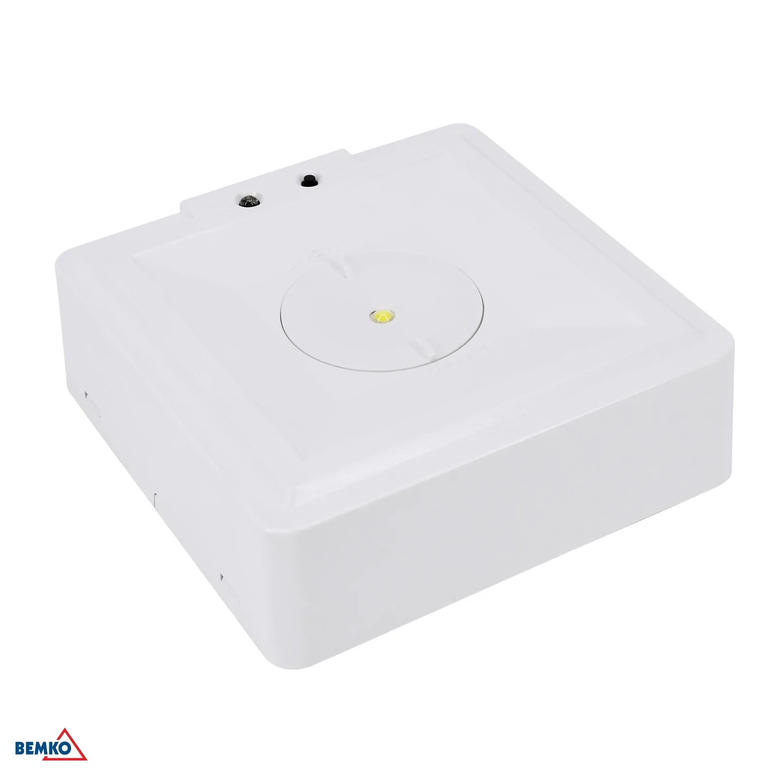 Nadgradna kvadratna nužna svjetiljka Luxmena 3W IP40 s autotestom 1 h BM-C91-SKL-S-3SX-AT1H-CNBOP