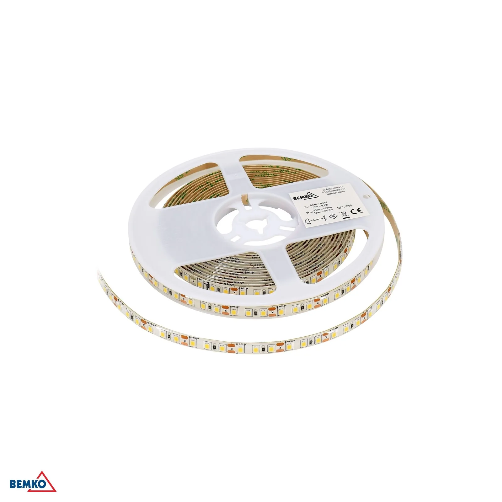 Bemko LED szalag 12V DC IP65 6500K 5 m BM-D87-LS-2835-600-IP65-ACW