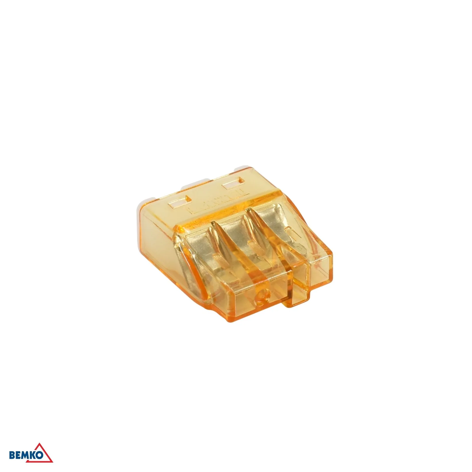 Push-in stezaljka za kabele 0,5–2,5 mm², 3 ulaza, 24 A, 450 V, narančasta, Bemko BM-E00-PC23-100