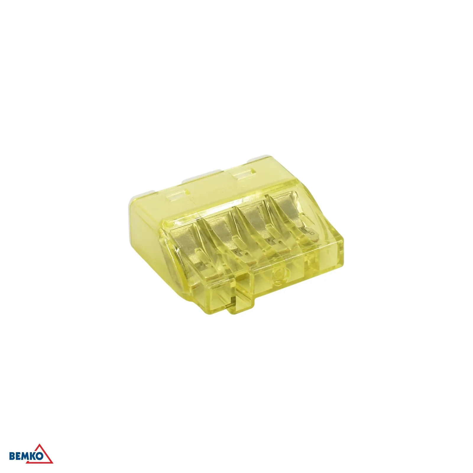 Bemko szerszám nélküli push-in sorkapocs 0,5–2,5 mm² vezetékekhez, 4 vezetékes, 24 A, 450 V BM-E00-PC24-100