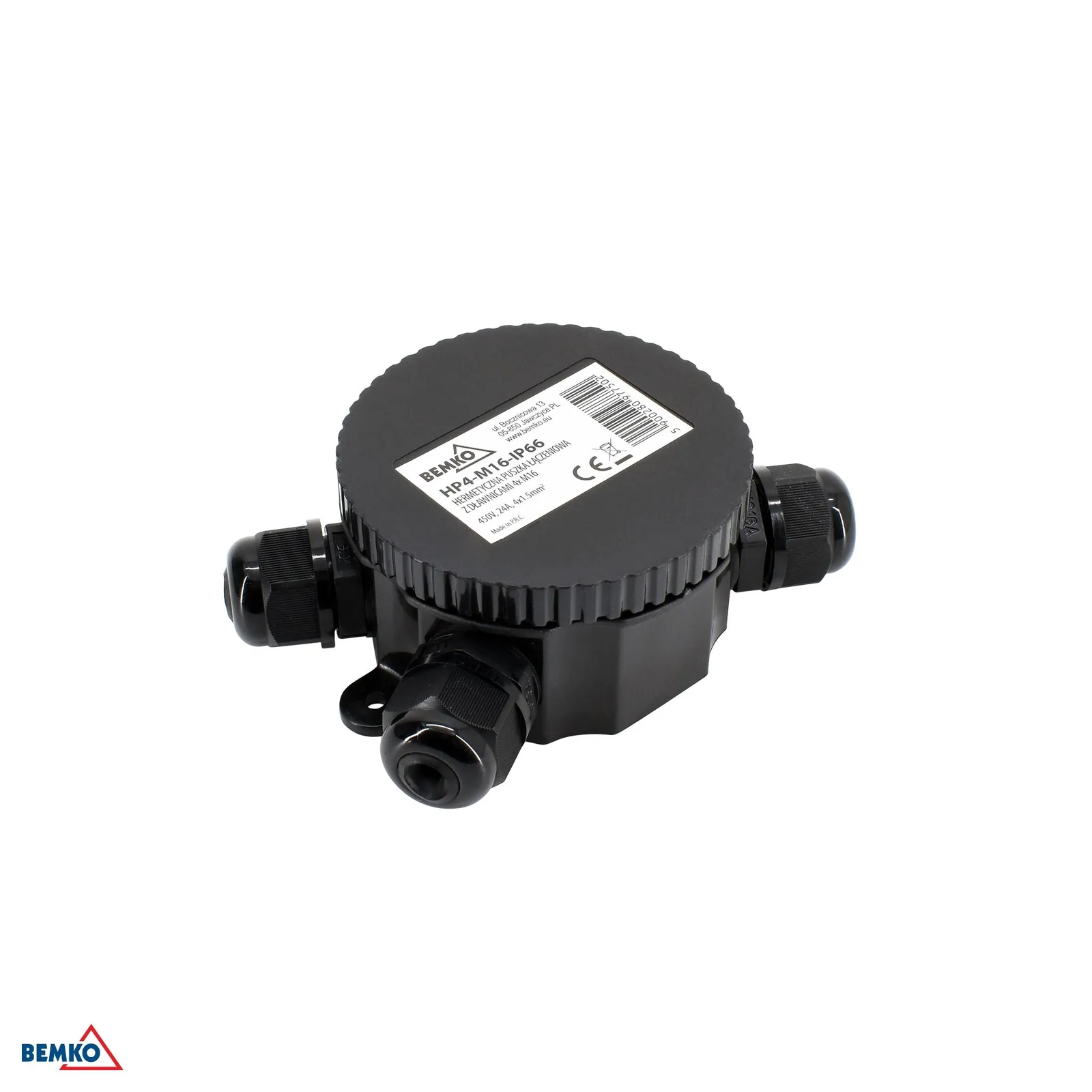 Bemko vízálló kötődoboz IP66, 4 irányú, BM-E04-HP4-M16-IP66