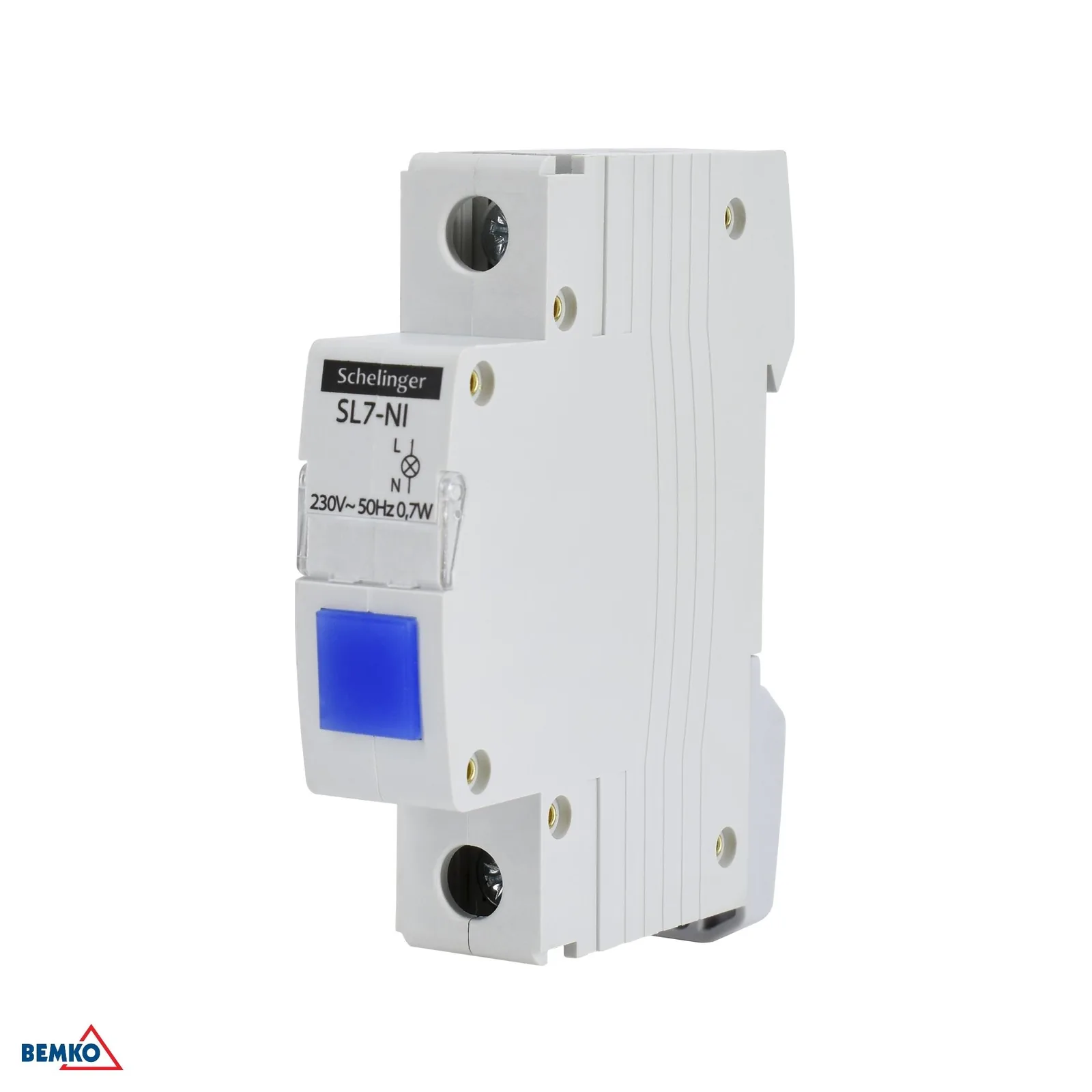 Plava signalna lampica za DIN šinu 230 V Schelinger BM-S-A15-SL7-NI