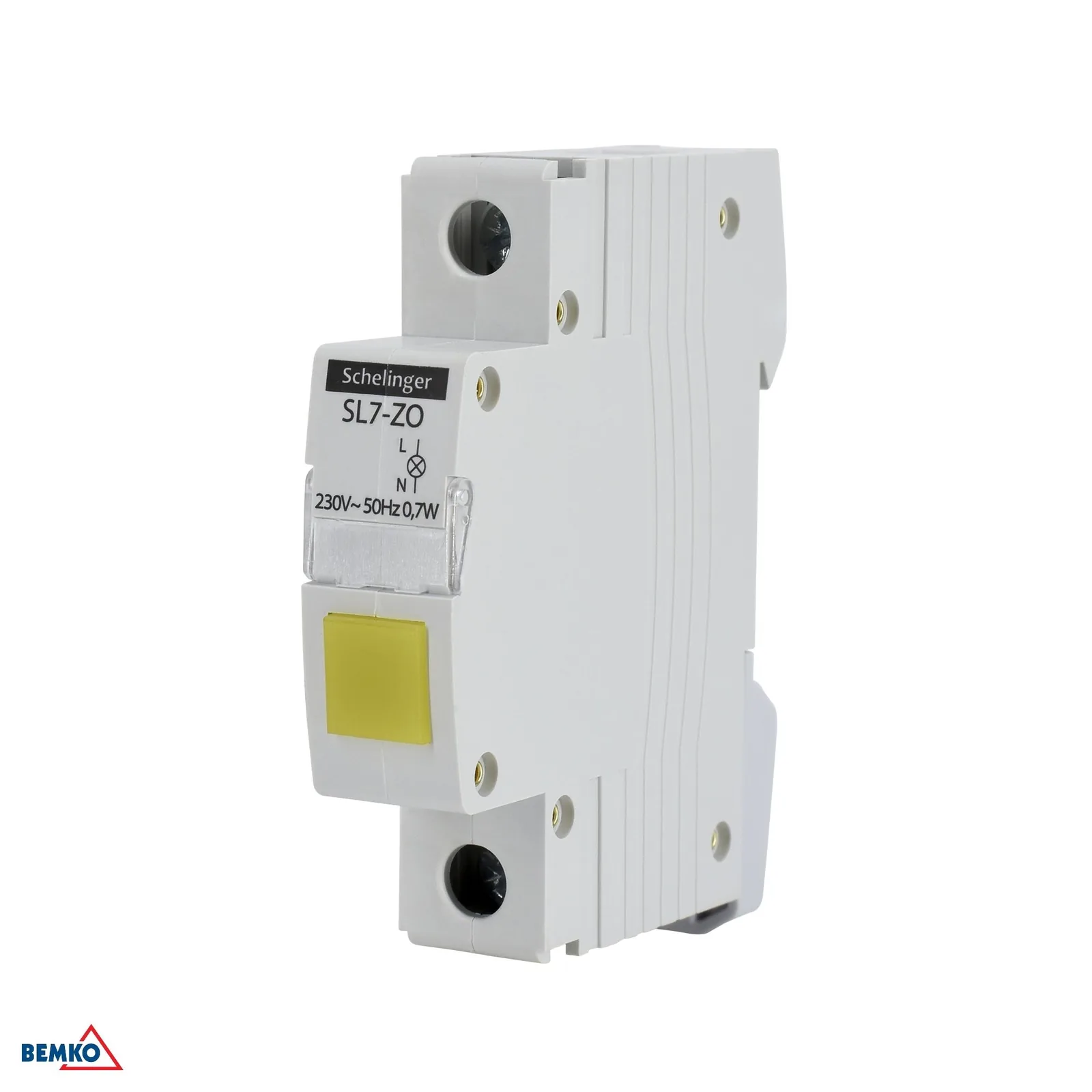 Schelinger jelzőfény DIN-sínre 230 V sárga BM-S-A15-SL7-ZO