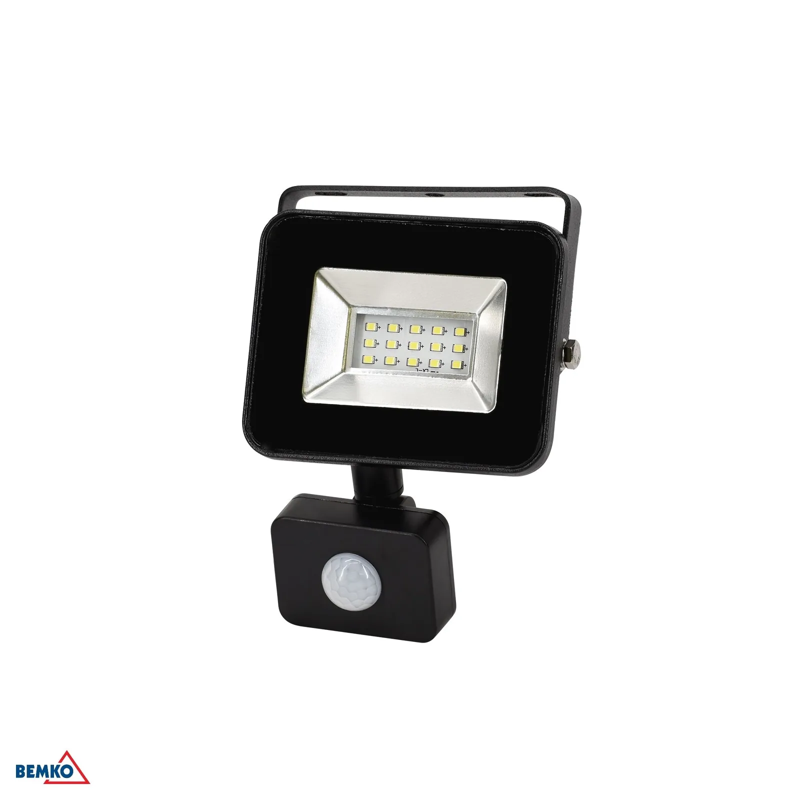 Bemko LED reflektor PIR érzékelővel 10W IP65 6000K 1020 lm fekete BM-S-C65-S-LFS-010BL-6K