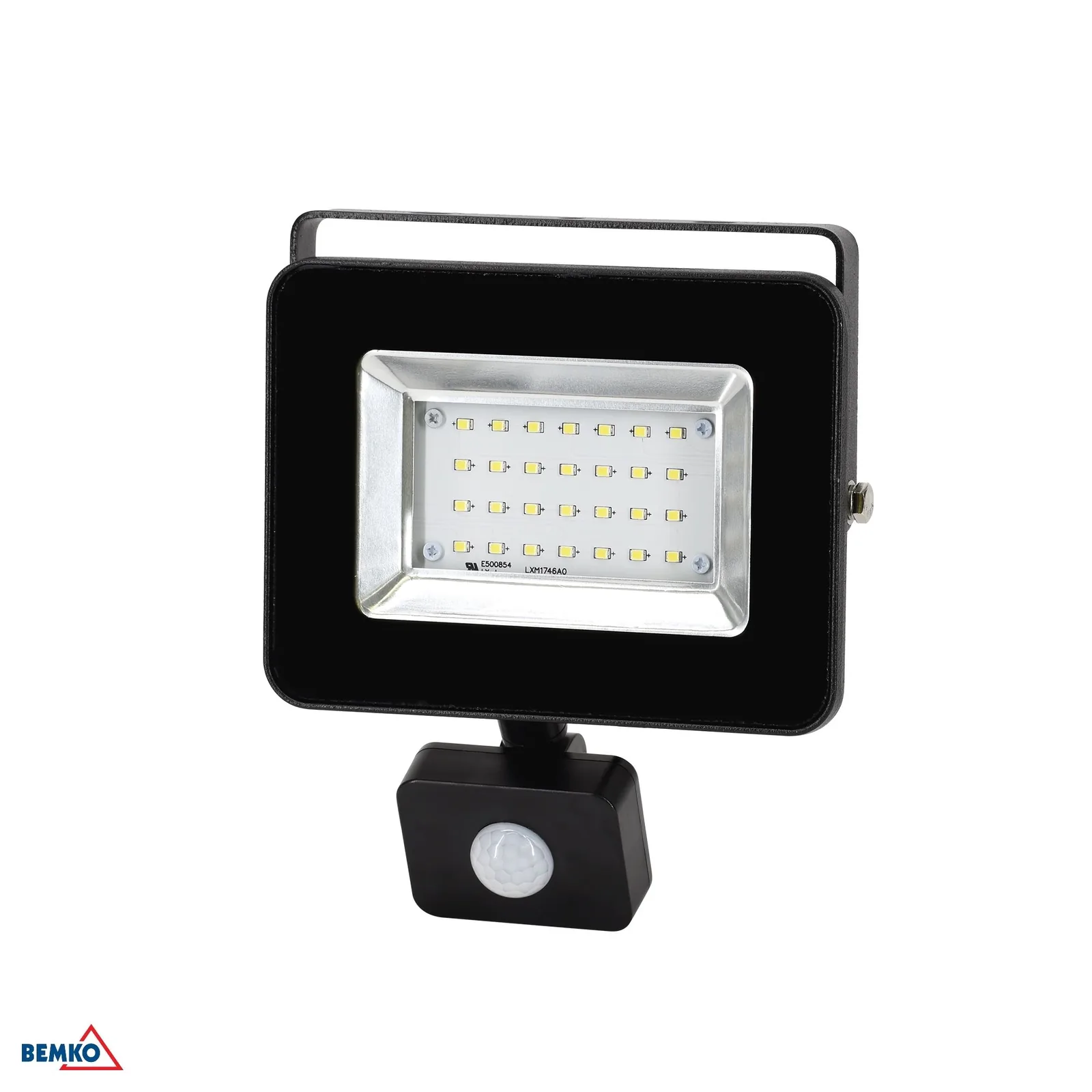 Bemko LED reflektor mozgásérzékelővel 20W IP65 6000K fekete BM-S-C65-S-LFS-020BL-6K