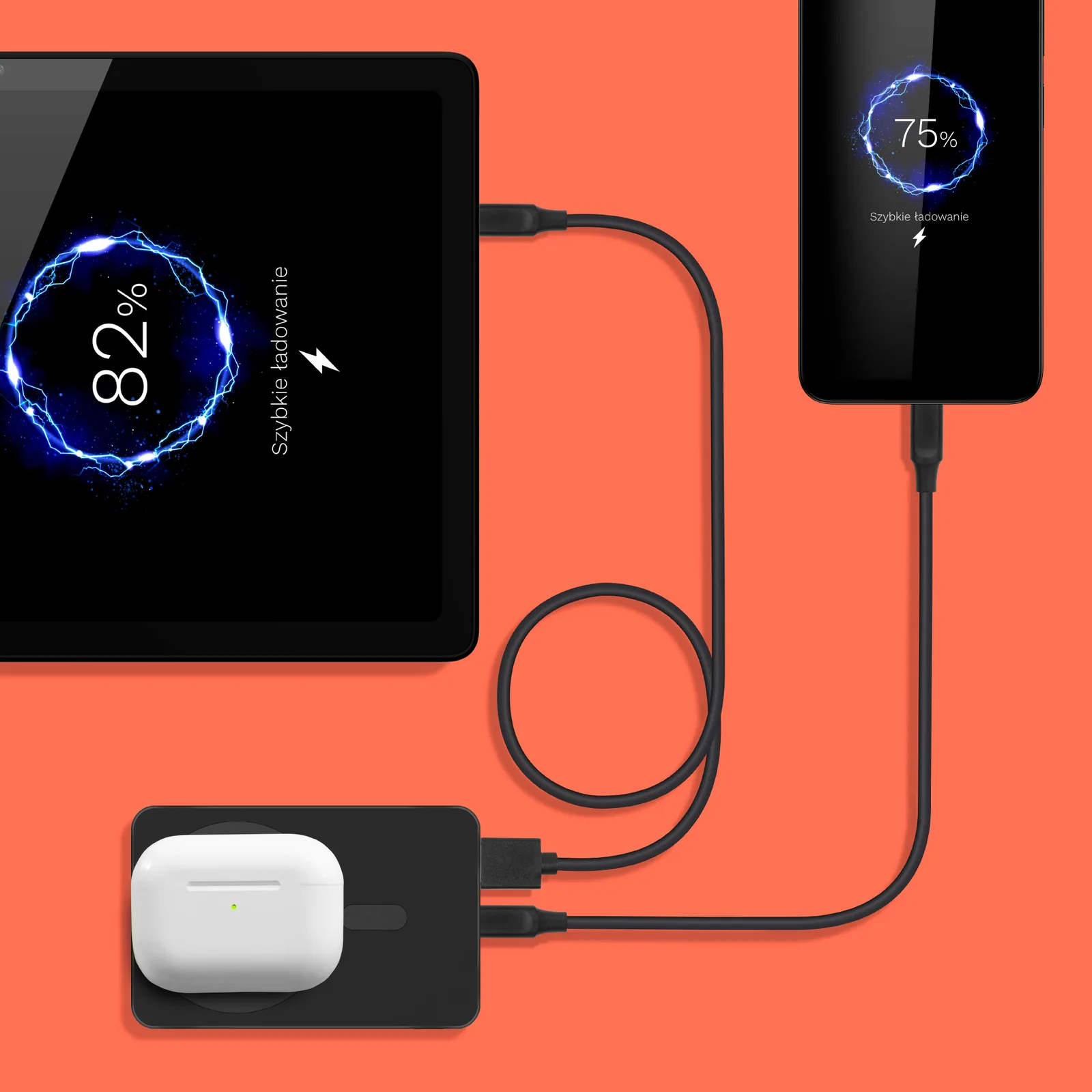 Magnetická powerbanka MagSafe 10000 mAh Krüger&Matz L-KM0912 detail 7