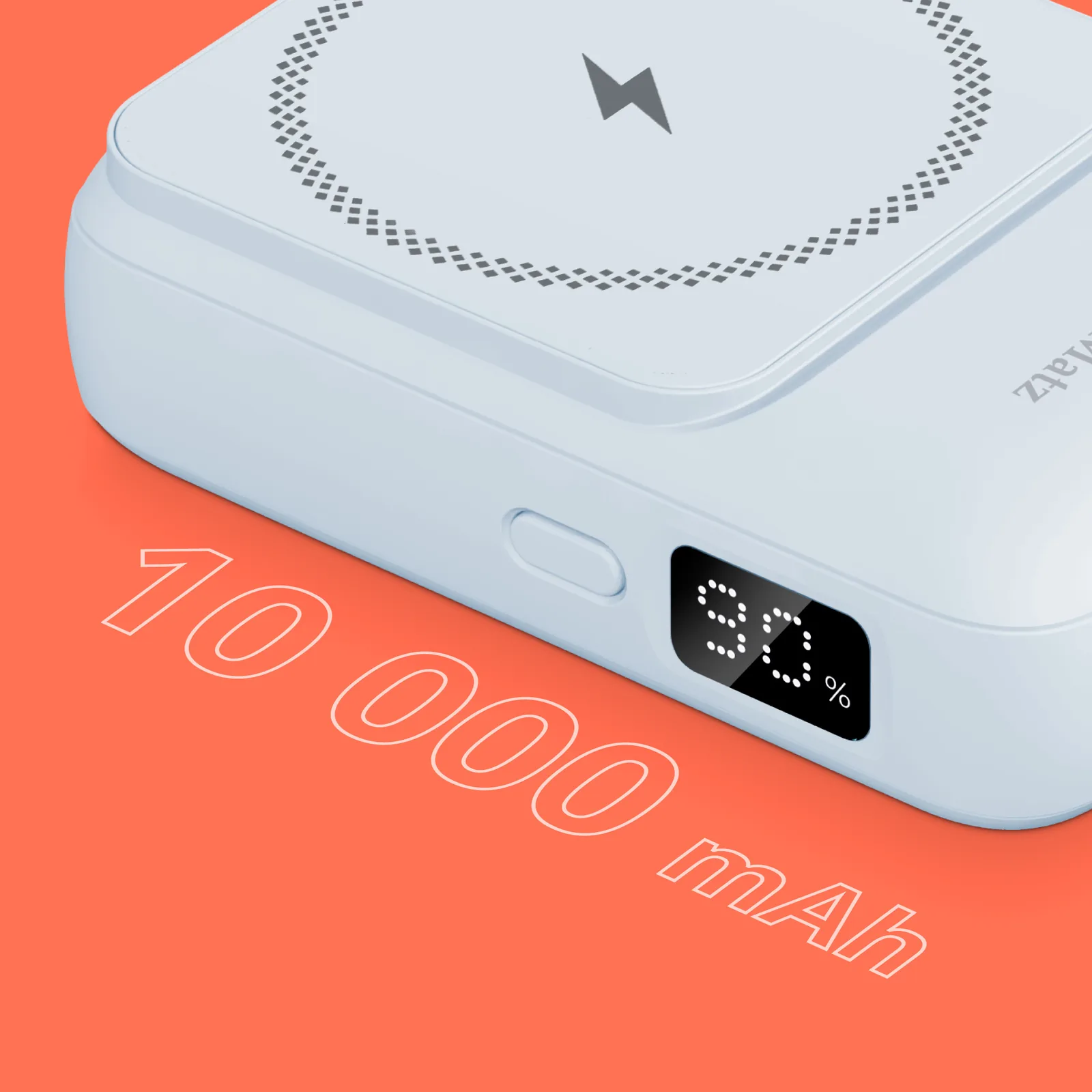 Magnetická powerbanka s bezdrôtovým nabíjaním 10000 mAh Krüger&Matz čierna L-KM0913-B detail 2