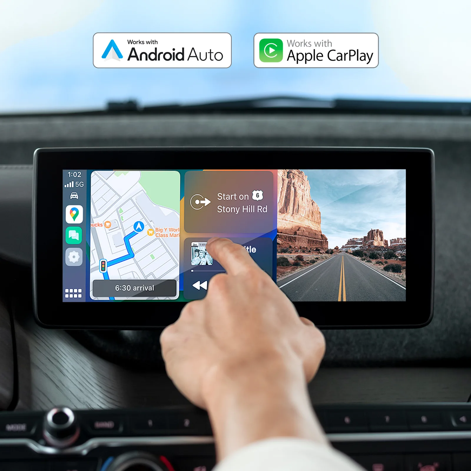 Bezdrôtový adaptér CarPlay a Android Auto do auta L-KM2025 detail 2