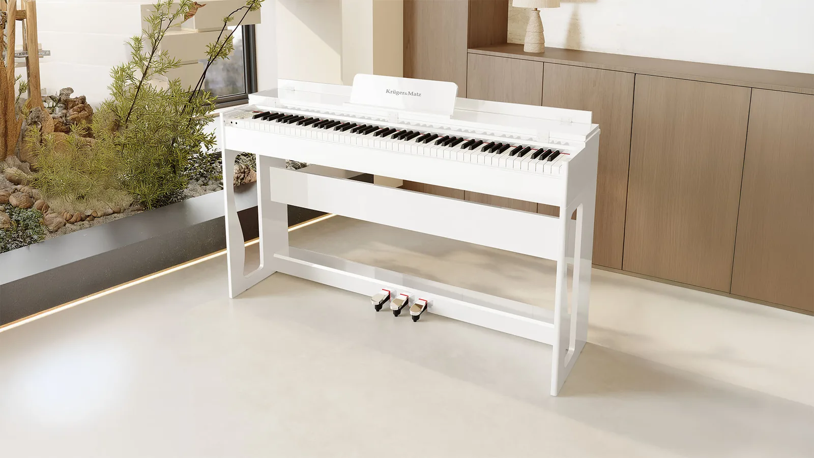 Digitálne piano Krüger&Matz KMDP-135 biele lesklé L-KMDP-135-WH