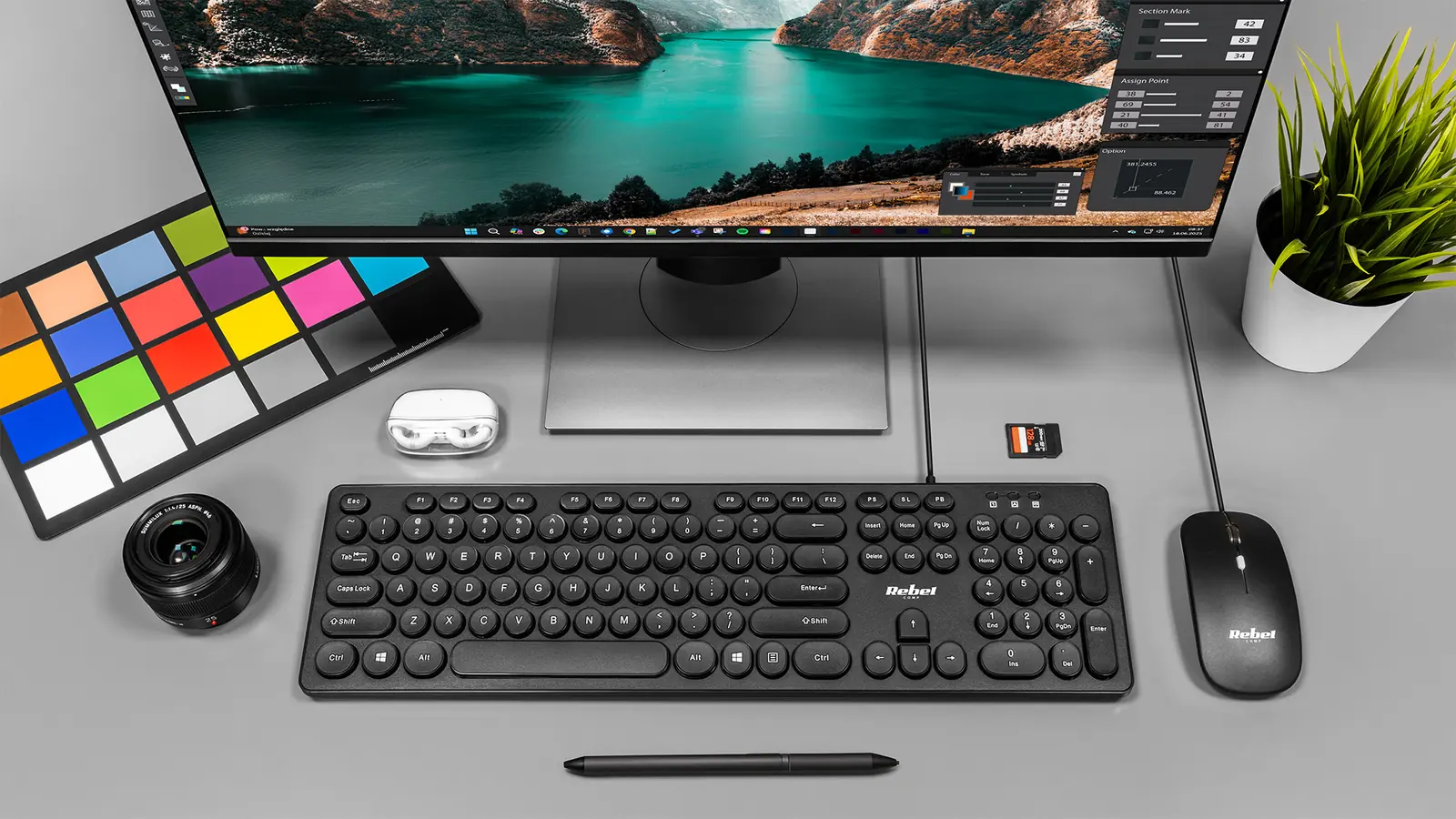 Káblová klávesnica a myš USB Rebel WDS200 L-KOM1027