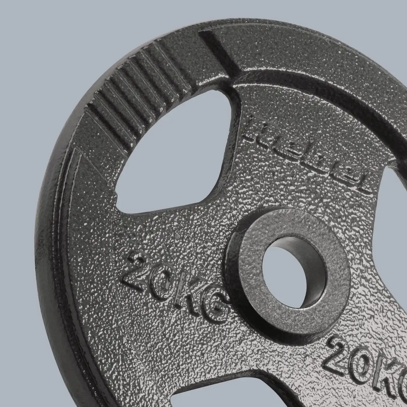 Liatinový olympijský kotúč na činku 20 kg 51 mm s úchytmi Rebel Active L-RBA-2143-20 detail 3