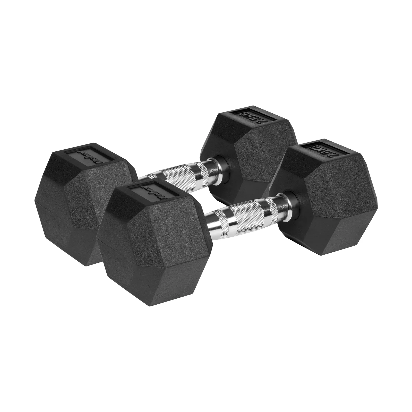 Pogumované hex jednoručné činky 2×7,5 kg Rebel Active L-RBA-2325-07-5 detail 2
