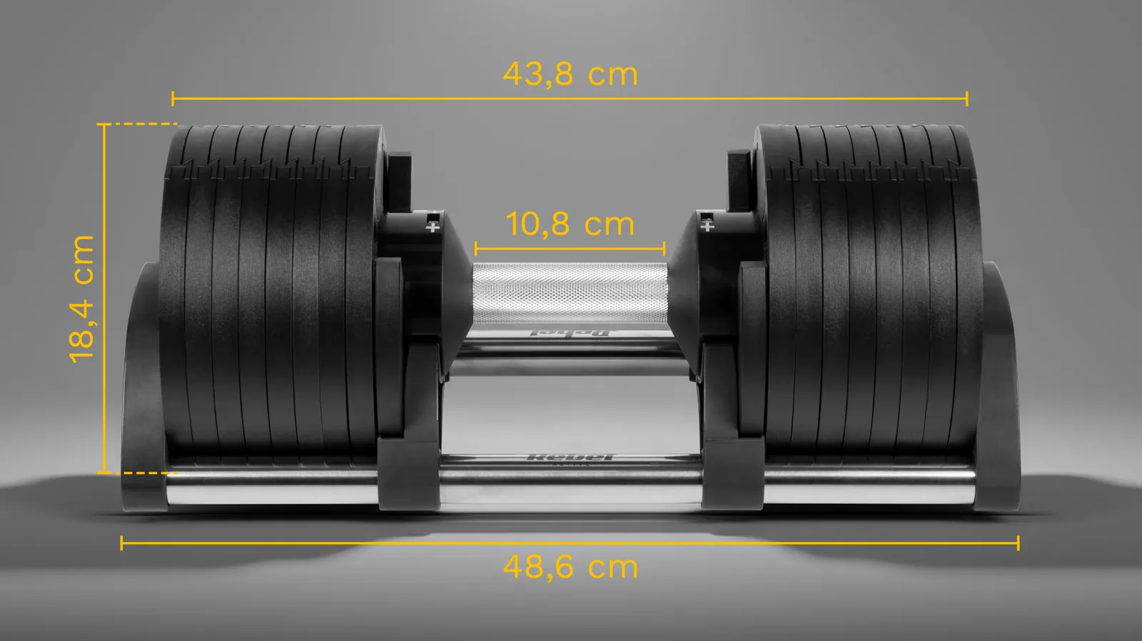 Nastaviteľná jednoručná činka 36 kg liatinová L-RBA-2332-36 detail 6