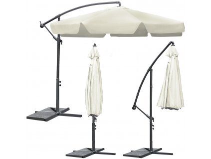 Slnečník na terasu béžový 350cm