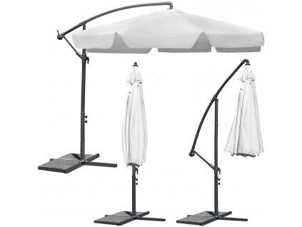 Slnečník na terasu sivý 350cm