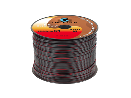 Kábel na reproduktory 2x 0,16mm CCA čierny(100m)