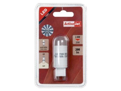 LED žiarovka G9 2,8W 230V biela