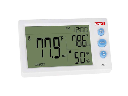 Meteostanica s externým káblovým senzorom teploty a vlhkosti Uni-T A12T L-MIE0334