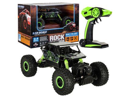 Diaľkovo ovládané auto RC Rock Crawler HB 2,4 GHz 1:18, zelené