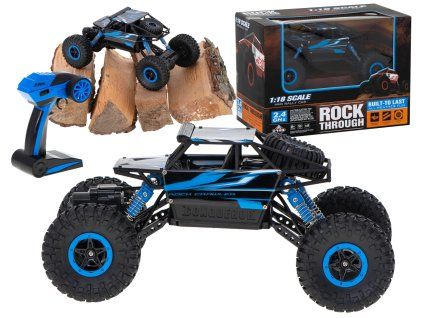 Diaľkovo ovládané auto RC Rock Crawler HB 2,4 GHz 1:18, modré