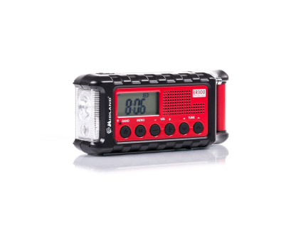 Rádiový alarm Midland ER300 s batériou 2600mAh dynamo solárny