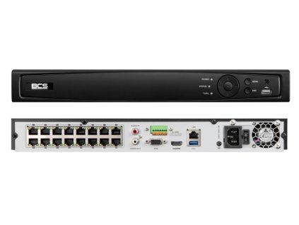 16-kanálový NVR rekordér pre IP kamerový systém BCS Basic BCS-V-NVR1602-4KE-16P EC-30875
