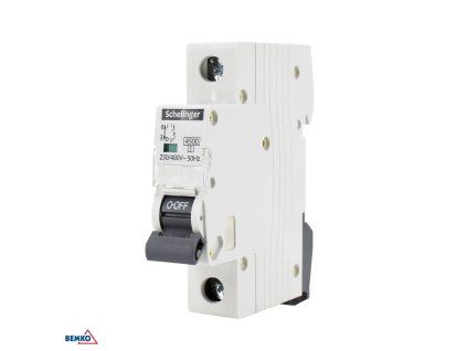 Schelinger istič 10A, jednopólový, charakteristika B BM-A02-G7-1P-B10