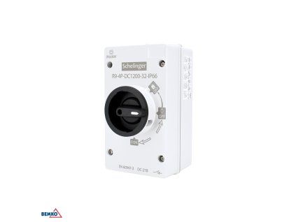 Schelinger fotovoltaický odpínač 4P 1200 V DC 32 A IP66 BM-A11-R9-4P-DC1200-32-IP66
