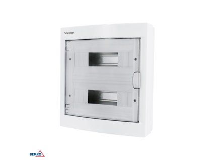 Rozvodná skrinka na omietku IP40, 24 modulov, 2X12P, s dvierkami BM-A80-RDN-IP40-NPD-24P