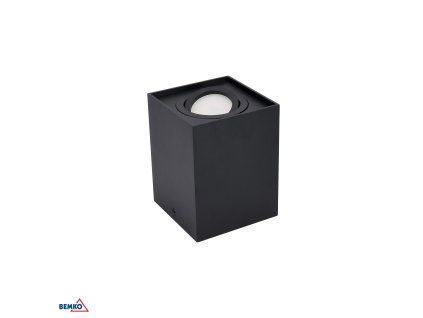 Bemko zapustené bodové svietidlo GU10 čierne 96×96 mm BM-C23-DLO-AS-GU10-150-BL