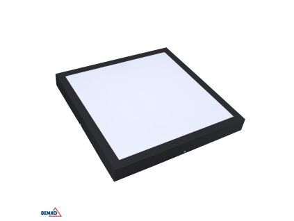 Stropné LED panelové svietidlo 40X40 cm, 32W, 4000K, 3500 lm, IP44, čierne BM-C72-BLD-044-320-4K-BL
